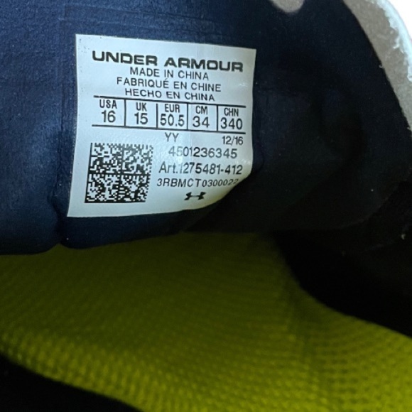 New Under Armour UA Spotlight LE USA Stars Football Cleat 1275481-412 Men Sz 16 - Picture 2 of 9